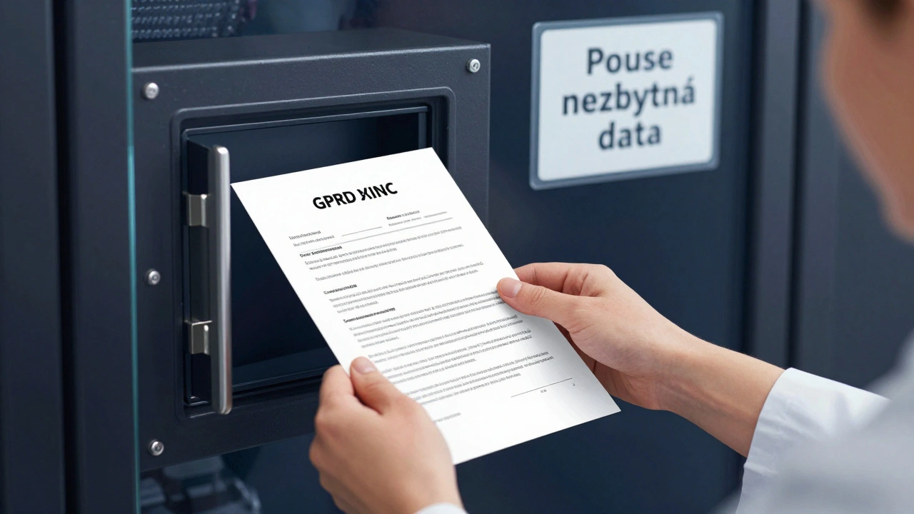 Praktikující ukládá souhlas klienta do zašifrovaného digitálního trezoru.