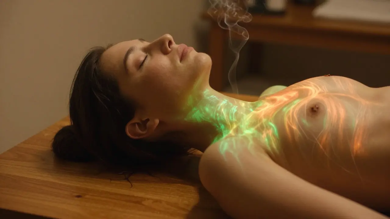 Aura a energetické pole při tantrické masáži: Jak je vnímat a proč to má význam