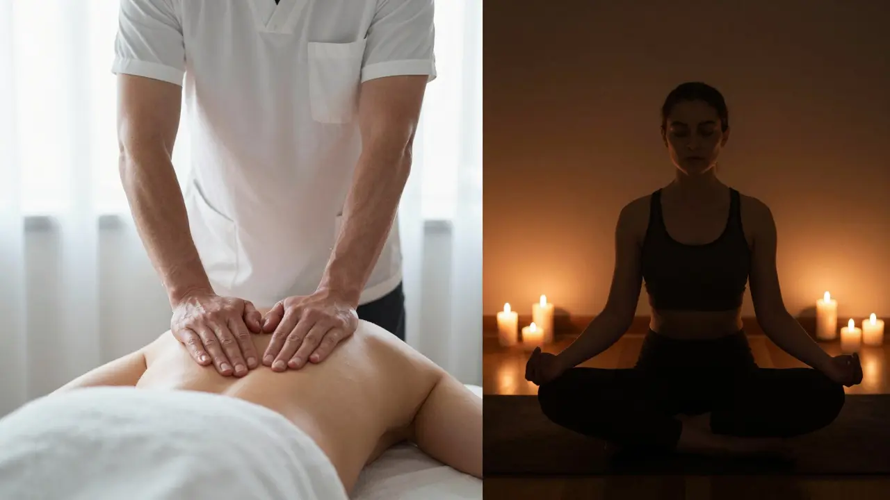 Srovnání fyzické terapie a duchovní relaxace